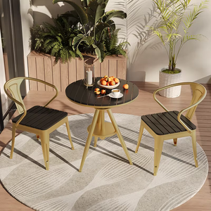 Süt çay dükkanları kafeler için avlu balkon masa sandalye kombinasyonu açık hava eğlence - Product Image 3