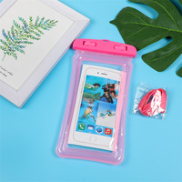 Pochette étanche pour téléphone en PVC transparent, lumineuse, avec accès à l'écran tactile, compatible avec plusieurs marques, 8 couleurs, 23x12CM, sangle pour téléphone