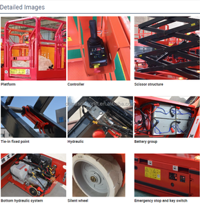 Ascenseur aérien CE facile à utiliser élévateur à ciseaux automoteur 320kg de charge 12m de hauteur pour stockage d'étagère de magasin de détail - Product Image 6