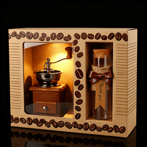 Moulin à <span class=keywords><strong>café</strong></span> rétro classique en bois massif moulin à <span class=keywords><strong>café</strong></span> à main noyau en céramique moulin à grains réglable avec lunettes - Product Image 6