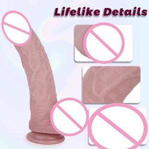 Su Geçirmez Titreşimli Yapay Penis Kadınlar İçin Seks Oyuncağı Gerçekçi Silikon Yapay Penis Çiftler İçin Gerçekçi Penis Oyuncağı - Product Image 3