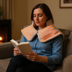 Almohadilla Eléctrica Calefactora para Cuello y Hombros de 22.4x16.3 Pulgadas con Infrarrojos Lejanos, 6 Ajustes de Temperatura y Temporizador - Product Image 2