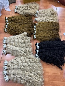 Extensions de cheveux humains vierges Remy vietnamiens lâche vague profonde boucle italienne naturelle droite 1B couleur libre perte Machine Double - Product Image 6