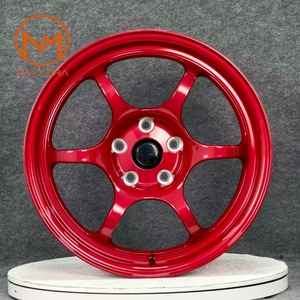 Jantes de voiture de tourisme Maxtera forgées sur mesure de style Advav <span class=keywords><strong>R6</strong></span> rouges pour Civic TypeR WRX STI GR86 <span class=keywords><strong>Golf</strong></span> BMW M2 M3 M4 Mustang, jantes en alliage - Product Image 1