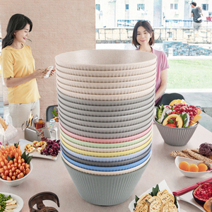 Juego de Tazones de Plástico Ecológico Irrompible de 30 Oz, Aptos para Lavavajillas y Microondas, para Arroz y Sopa - Product Image 3