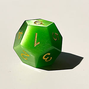 Dés en <span class=keywords><strong>pierre</strong></span> œil de chat gemme verte - Product Image 4