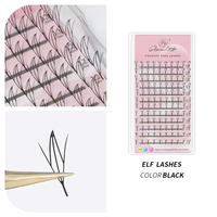 Extensions de cils synthétiques noires pré-faites à pointes douces individuelles de haute qualité, prêtes à être expédiées, faites à la main, naturelles, cils de fée DD