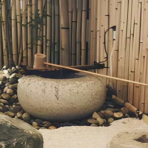 <span class=keywords><strong>Bassin</strong></span> de lavage extérieur en pierre naturelle durable, style <span class=keywords><strong>japonais</strong></span> Zen, en granit, Tetsu Bachi - Product Image 2