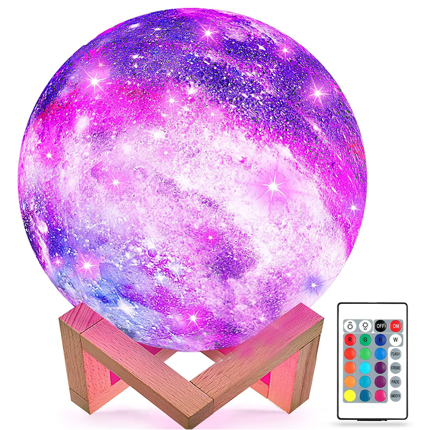 TIANHUA Wholesale USB Rechargeable 16 Color OEM Star Light Projector 3d Levitating Moon Lamp Floating Moon Flexible Night Light