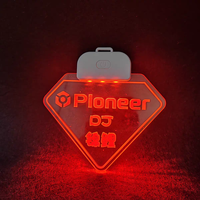 Placa de Identificación Electrónica LED Luminosa, Alta Luminosidad, Impermeable, Marco Acrílico Ultrafino, Funciona con Batería, Forma y Tamaño Personalizables, 1 Año de Garantía
