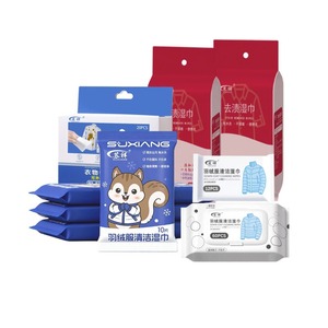 Lingettes nettoyantes pour doudounes Suxiang, 10 pièces, détachant pour vêtements, portable, sans lavage - Product Image 1