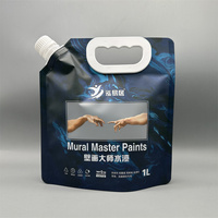 Sachets à bec personnalisés 1L 1,5 L 2L 3L 5L debout Emballage de liquide en plastique avec poignée pour lavage à la main Sacs à bec liquide pour savon