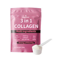 Aeglewell OEM ODM Poudre de protéines de collagène marin avec vitamine C et acide hyaluronique, fabricant de suppléments de collagène 5000MG