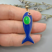 Pendentifs en émail personnalisés en gros, petits poissons, charmes de poissons rouges mignons pour femmes, pour la fabrication de bijoux, accessoires de collier