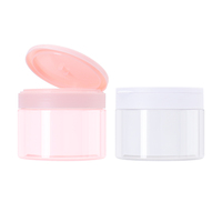 Pots en plastique PET de 150 ml avec couvercles blancs de qualité alimentaire pour crème corporelle, crème visage, cosmétiques, parfum et spa