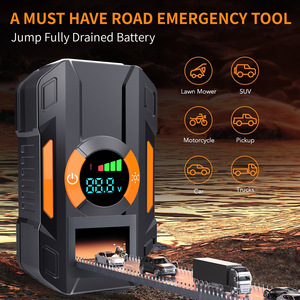 Démarreur de batterie de voiture 12V avec batterie au lithium, compresseur d'air, batterie externe portable et pompe, outil d'urgence pour camion - Product Image 6