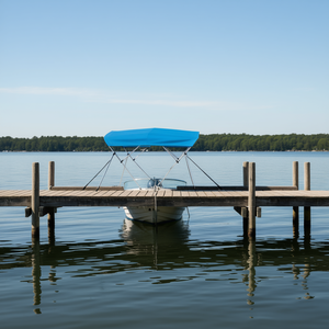 Bimini Top pour bateau Pacific Blue à 3 arceaux, longueur 6 pieds, auvent en polyester 600D, bâche de bateau de qualité supérieure, modèle D0100X3259X - Product Image 2