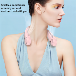 El mejor precio Ventilador de cuello colgante Mini ventilador portátil Ventilador portátil con batería de litio incorporada - Product Image 4