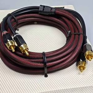 Cable de audio RCA macho a macho de 2 canales, chapado en oro, doble blindaje, trenzado de nailon, con revestimiento de PVC, venta al por mayor de fábrica - Product Image 5