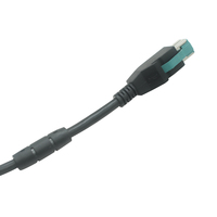 Câble séparateur USB vers USB C mâle avec vis et alimentation DC 5,5*2,5 mm, alimenté par 12V, pour terminal de point de vente
