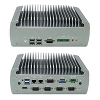 Mini PC industriel sans ventilateur Intel Core I5-7360U Double LAN 6x COM VGA+HD 9-36V Large plage de tension Linux