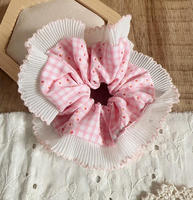 Nouveau serre-tête pour fille à pois floraux en dentelle, style campagne française, accessoire capillaire mignon