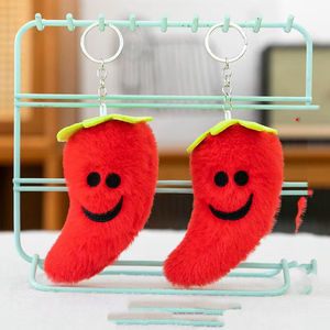 เครื่องกรงเล็บของเล่นพริกแดง4นิ้วสำหรับตุ๊กตาพริกนิ่มพวงกุญแจตุ๊กตาผ้ากำมะหยี่ผักยัดไส้สัตว์ - Product Image 1