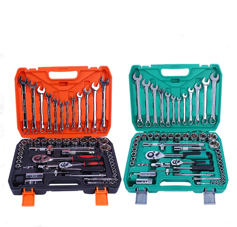 61Pcs Crv Socket Ratelsleutel Professionele Auto Repair Hand Tool Kit Auto Reparatie Tool Set