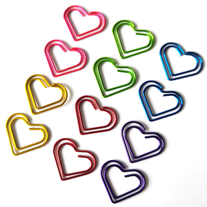Vàng tình yêu trái tim <span class=keywords><strong>mini</strong></span> giấy Clip mịn kết thúc văn phòng Bookmark kim loại Clip - Product Image 1