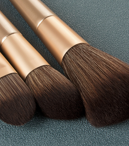 Juego de brochas de maquillaje baratas en color champán, juego de brochas de maquillaje personalizadas - Product Image 5