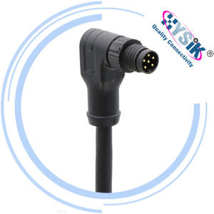 M8 8 8 Pin connettore cavo maschio 90 gradi ad angolo retto spina PUR giacca un Cordset di codifica per PROFINET Ethernet - Product Image 2