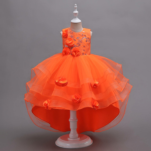 Robe <span class=keywords><strong>de</strong></span> Bal Fille d'Honneur en <span class=keywords><strong>Tulle</strong></span> Style Occidental, Robe <span class=keywords><strong>de</strong></span> Mariée Rose pour Fête, Modèle Superposé, Robes <span class=keywords><strong>de</strong></span> Bal Enfant pour 3-12 Ans - Product Image 3