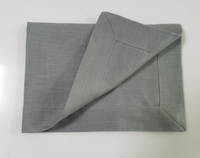 Napperons en lin bon marché en gros de couleur unie avec ourlet pour les mariages Restaurant Hôtel
