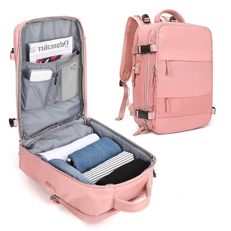 SW Wholesale Dry and Wet Separation Travel USB Business Backpack with Shoes Compartment for Women Girls