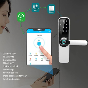 Cảm Biến Từ Tính Wifi Phím Bên Thông Minh Thiết Lập Chốt Cửa Đôi Tt Khóa Điện Kỹ Thuật Số <span class=keywords><strong>Keyless</strong></span> Nhập Cửa Khóa Với Dấu Vân Tay - Product Image 4
