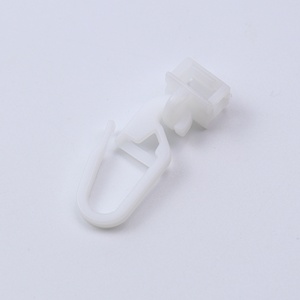 Tàu lượn Rèm nhựa màu trắng hiện đại với đầu 7 mm và móc có thể khóa cho đường ray rèm - Product Image 5