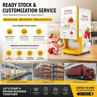Distributeur de yaourt commercial OEM, machine à yaourt à 2 saveurs pour les magasins de boissons