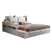 Modernes Schlafzimmermöbel Stauraum-Bett Multifunktionales Tatami-Kingsize-Holzbett
