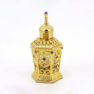 Galvanizado <span class=keywords><strong>Moda</strong></span> Oro Vintage Mini 10ml Medio Oriente Árabe Dubai Perfume Botella de aceite esencial con varilla de vidrio - Product Image 5