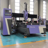 Routeur CNC 4 axes AKM1325 pour la sculpture sur bois, machine à meubles avec table mobile ATC, routeur 3D pour le travail du bois, MDF, PVC, acrylique, mousse