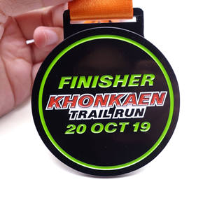 Tùy chỉnh lưu niệm lễ hội thể thao theo dõi và lĩnh vực kim loại huy chương thành phố Đảng vui vẻ chạy 10.5 KM kết thúc Đường Mòn chạy Marathon chạy huy chương - Product Image 2