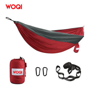 Hamac de camping double Woqi, capacité de charge de 226 kg, hamac portable en nylon léger, couleur rouge - Product Image 2