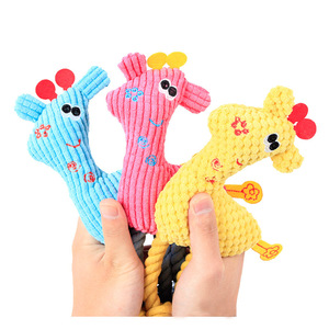 Wholesale Custom Giraffe Animal <b>Plush</b> Dog Toys Pink Octopus Squeaky Chew Soft Cotton Rope Pet Toys - Product Image 5