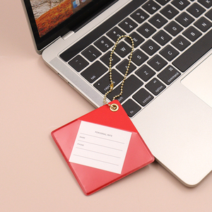 Etiqueta de Identificación de Cuero PU de Estilo Minimalista, Portátil, Práctica, Antipérdida, para Viajes de Negocios - Product Image 5