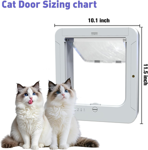 Porte automatique intelligente pour animaux de compagnie, avec capteur RFID à <span class=keywords><strong>puce</strong></span> microchip OEM personnalisé, étanche, pour usage intérieur et extérieur - Product Image 2
