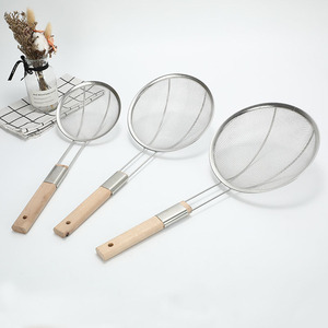 Stainless Steel <b>Strainer</b> With Wooden Handle Fine <b>Mesh</b> For Kitchen Use - Product Image 4