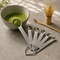 Cuillère doseuse en acier inoxydable Dingyue avec échelle graduée - Ensemble de cuillères doseuses pour la cuisine et la maison, adapté à la pâtisserie.