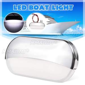 Lampe murale LED pour bateau marin 12V DC, acier inoxydable, blanc, lampe arrière LED, accessoires pour yacht, IP67, éclairage de couloir - Product Image 1