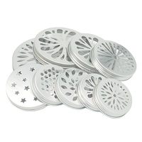 Pot de bougie en aluminium 68mm PET désodorisant pot trou creux couvercle en aluminium