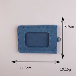 INS Style Unisex Canvas Card <b>Holder</b> with DIY Name Slot Korean-Style Credit Card <b>Wallet</b> for Women - Product Image 3